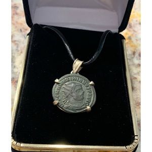 Eternal Roman Coin Leather Necklace